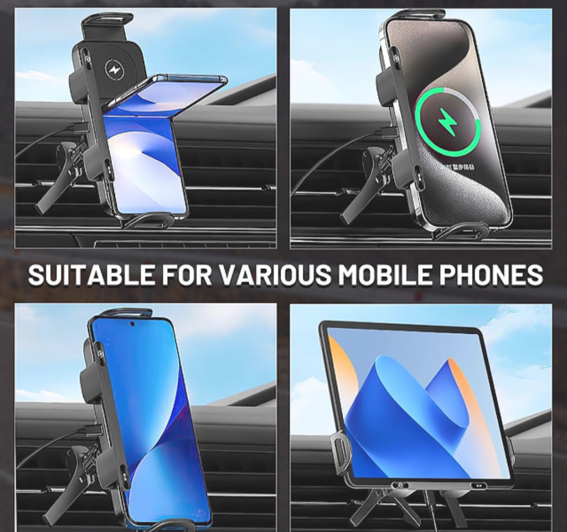 2 in 1 Auto Rotating Phone Holder