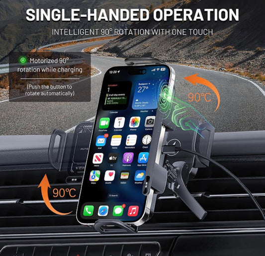 2 in 1 Auto Rotating Phone Holder